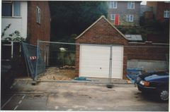 Re-instated garage at Brookland Close